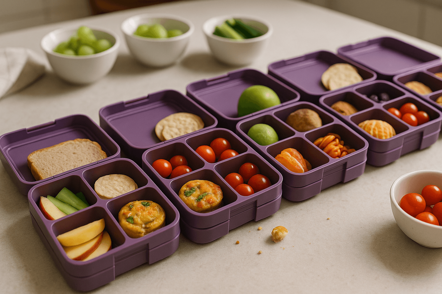 Bento Box Assembly Line: Pack 5 Lunches in 20 Minutes